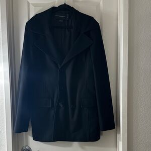 French Connection Black Men's Coat Label Close-Up